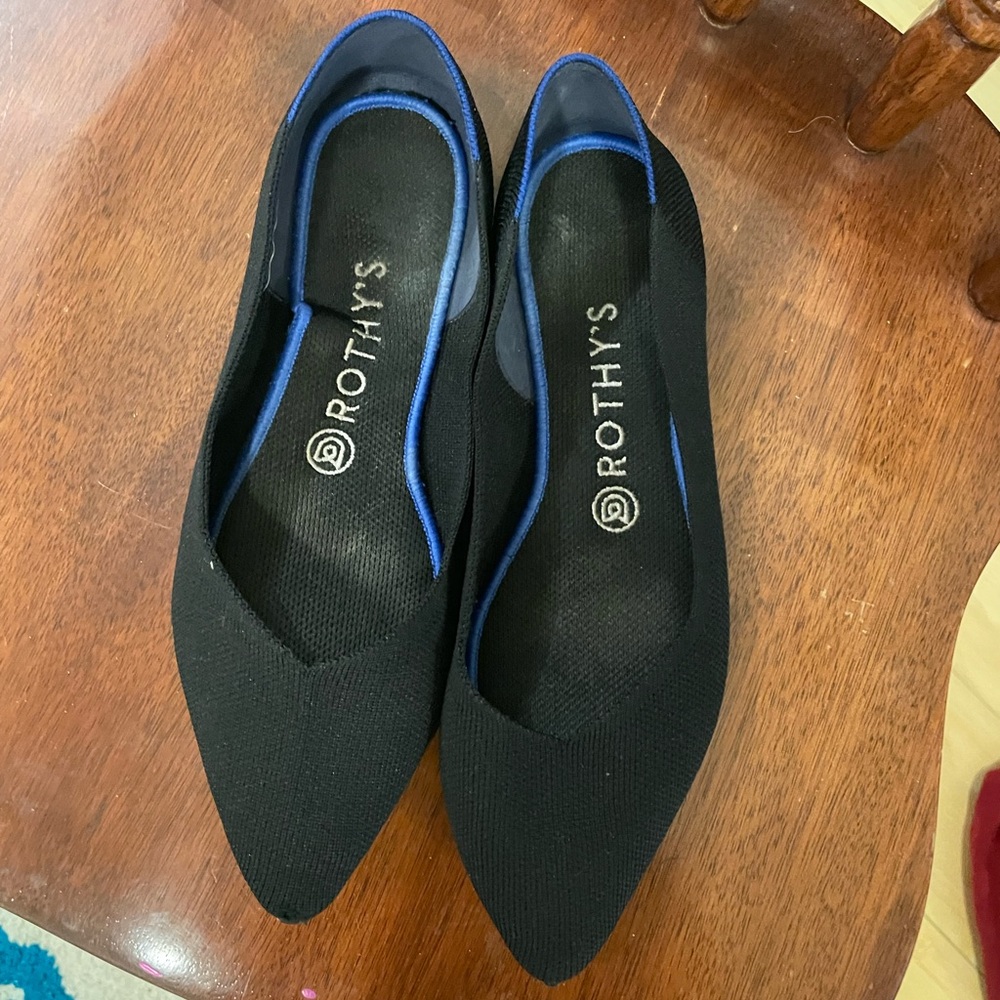 Rothy’s The Point Black Flats size 9/UK 40‎